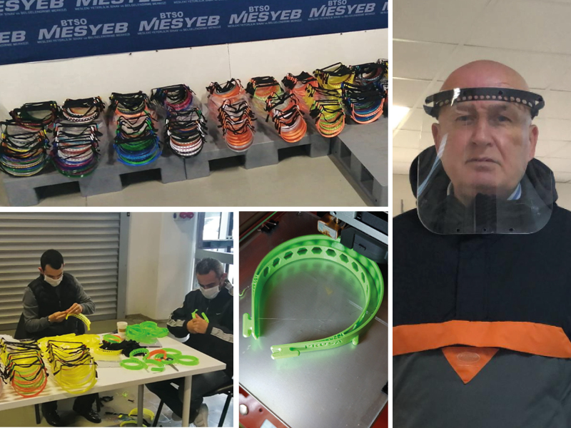 Borçelik Maker Kulübü Bursa’daki Hastaneler İçin Siperlikli Maske Üretiyor